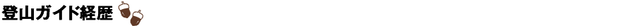 登山ガイド経歴